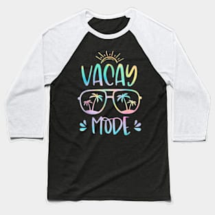 Vacation Summer Sunglasses and Palm Trees Vacay Mode Ocean Baseball T-Shirt